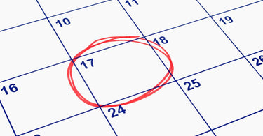 Image of a calendar with a date circled in red