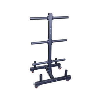 Mobile Plate Storage Rack w/Bar Sleeves