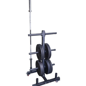 Mobile Plate Storage Rack w/Bar Sleeves